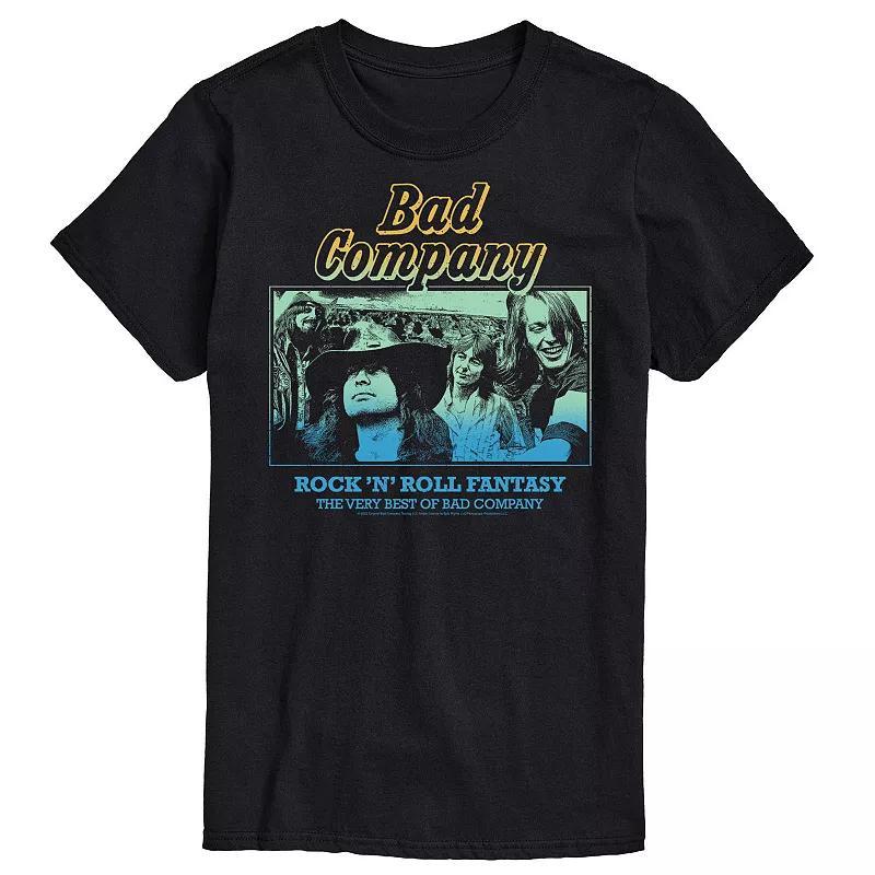 Big & Tall Bad Company Rock N Roll Tee, Mens Black Product Image