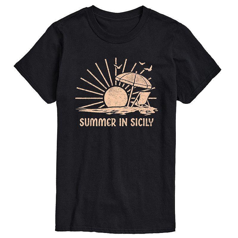 Mens Summer In Sicily Graphic Tee Black Product Image