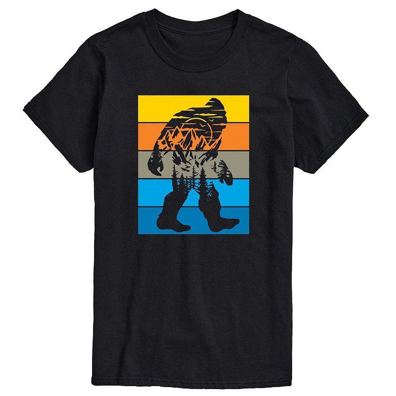 Mens Retro Sasquatch Mountain Tee Black Product Image