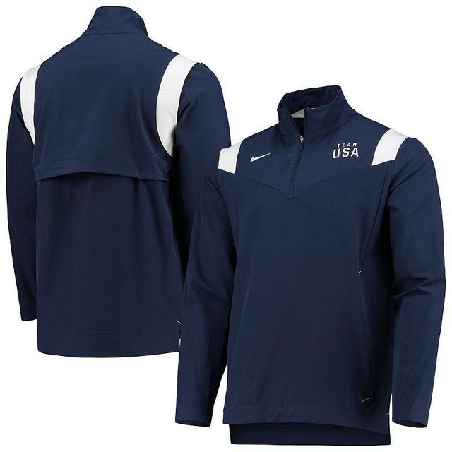 Mens Nike Navy Team USA On-Field Quarter-Zip Jacket Usa Blue Product Image