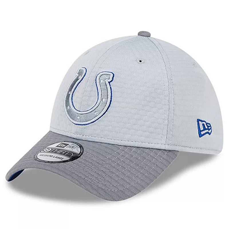 Mens New Era Gray Indianapolis Colts 2024 NFL Training Camp 39THIRTY Flex Hat Product Image