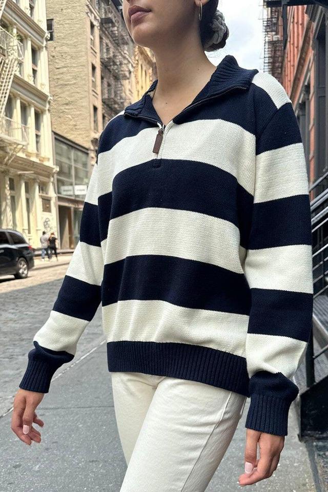 Aleah Cotton Stripe Sweater Product Image