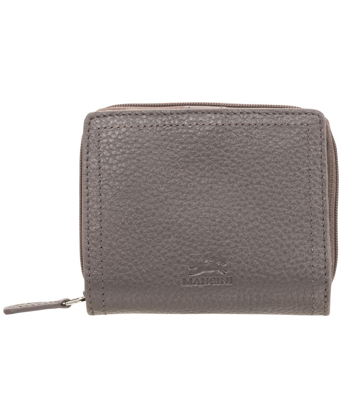 Mancini Womens Pebbled Collection Rfid Secure Mini Clutch Wallet Product Image