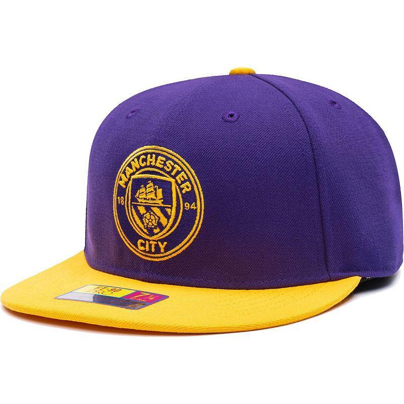 Mens Purple/Yellow Manchester City Americas Game Fitted Hat Product Image