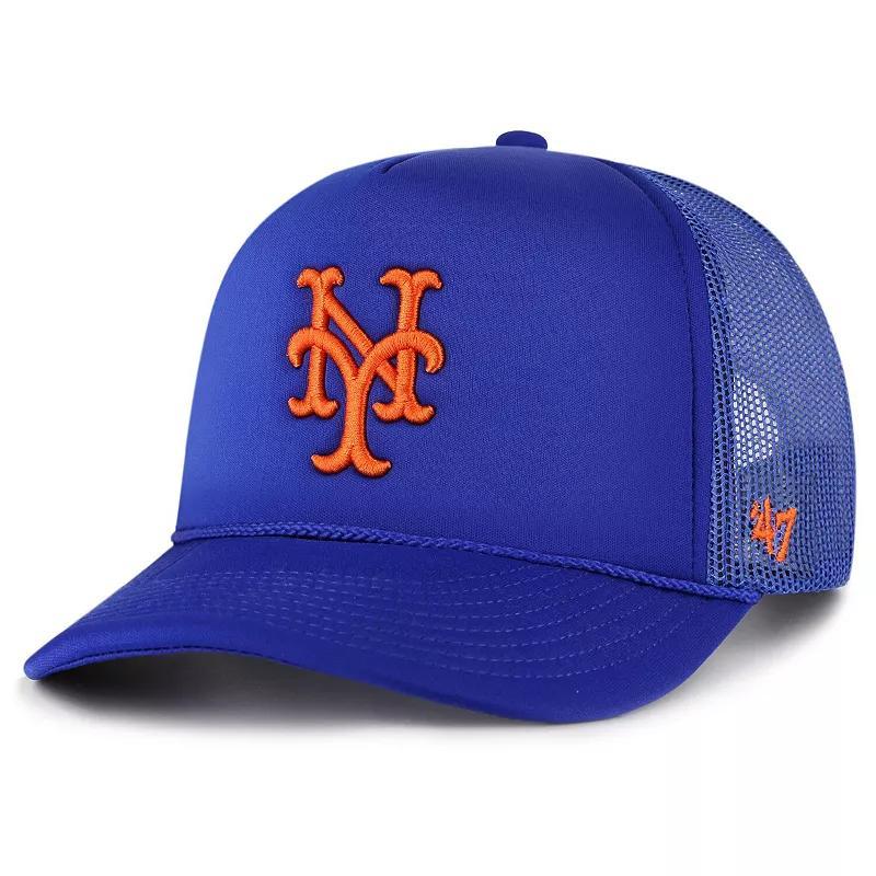 Mens 47 Royal New York Mets Foam Logo Trucker Snapback Hat Product Image