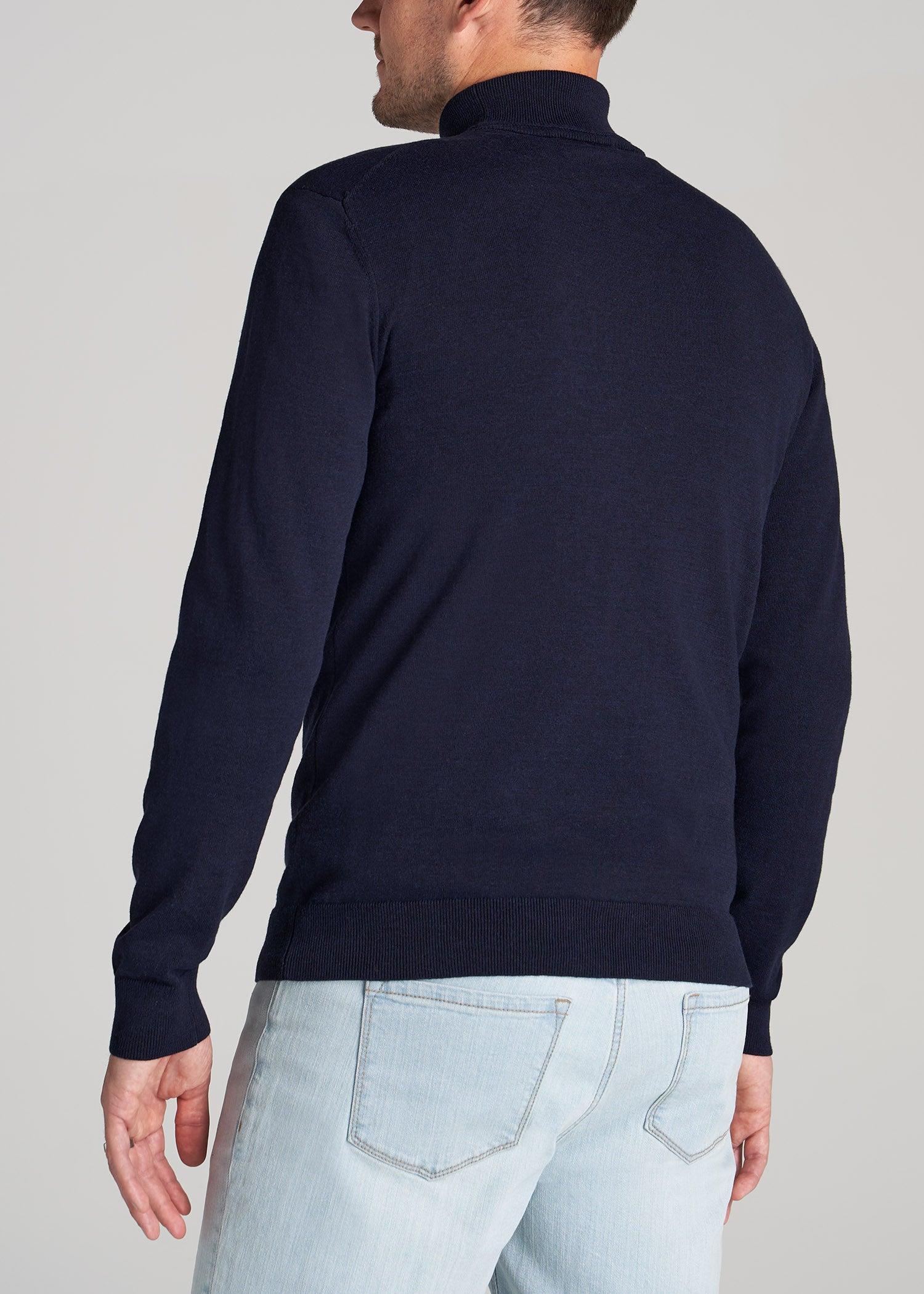 Men's Tall Turtleneck Sweater in Patriot Blue Male Product Image