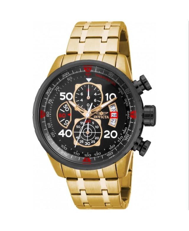 Invicta Mens 17206 Aviator Quartz Chronograph Black Dial Watch - Black Product Image