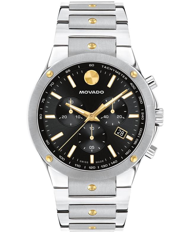 Movado Mens Se Swiss Quartz Chrono Stainless Steel Two-Tone Yellow Pvd Watch 42mm - Two-tone Product Image