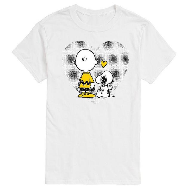 Mens Peanuts Charlie Snoopy Heart Graphic Tee Product Image