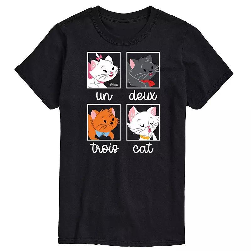 Disneys Cats & Dogs Big & Tall Un Deux Trois Cat Graphic Tee, Mens Product Image