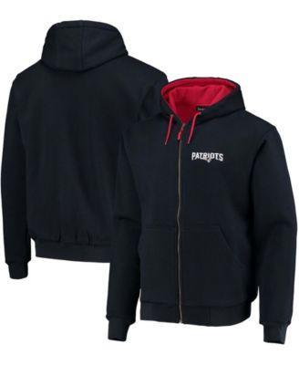 Mens Navy New England Patriots Craftsman Thermal Lined Full-Zip Hoodie Product Image