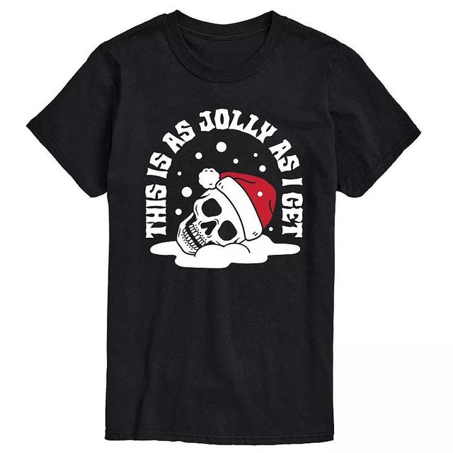 Big & Tall Skeleton Jolly As I Get Graphic Tee, Mens Product Image