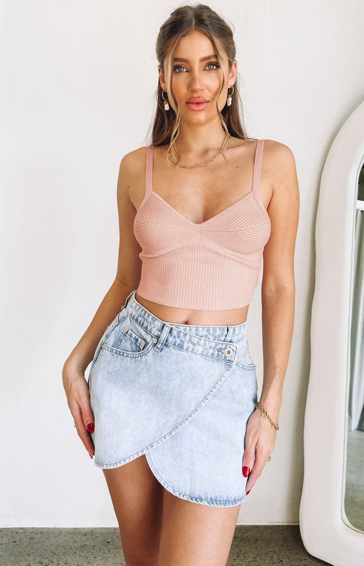 Charley Pink Rib Knit Cami Product Image