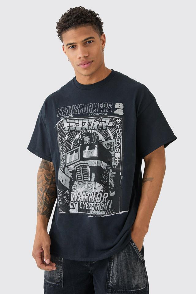 Oversized Transformers License T-shirt | boohooMAN USA Product Image