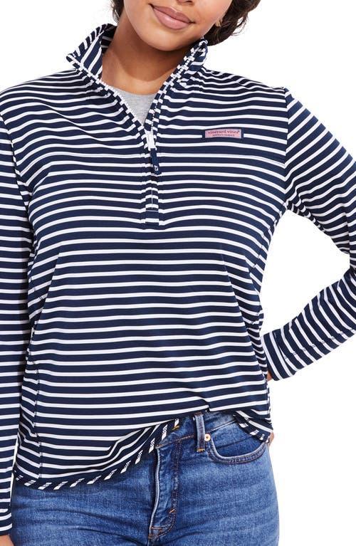 vineyard vines Microstripe Sankaty Half Zip Shep Shirt product image