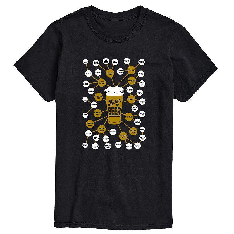 Big & Tall Types Of Beer Graphic Tee, Mens Product Image