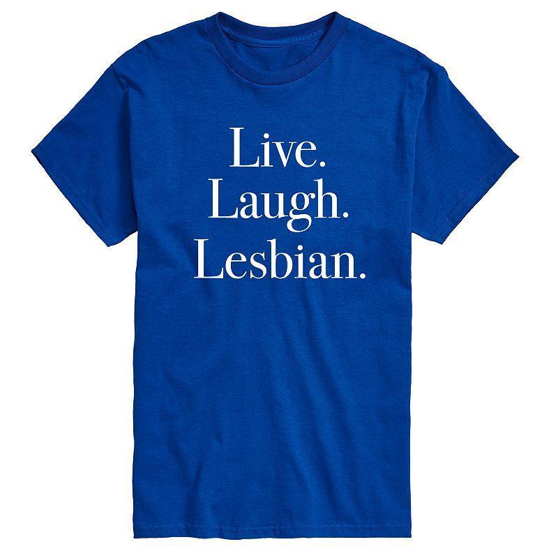 Big & Tall Live Laugh Lesbian Graphic Tee, Mens Product Image