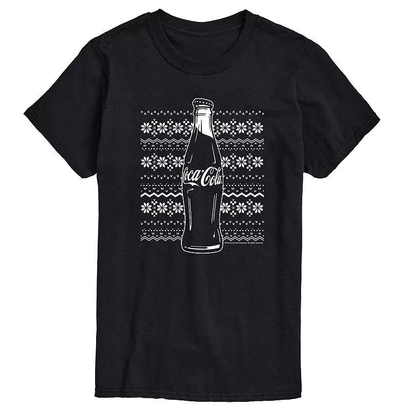 Big & Tall Coca-Cola Holiday Sweater Graphic Tee, Mens Product Image