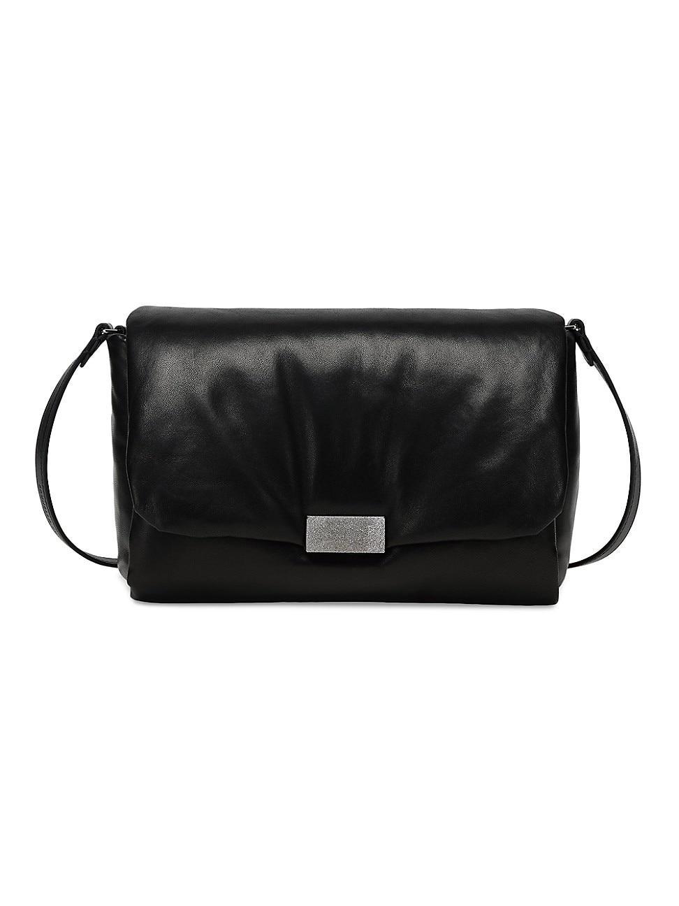 Womens Wet Effect Nappa Leather Bag with Shimmering Detail Product Image