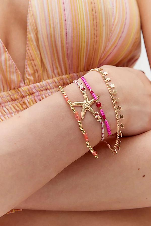 Starfish Beaded Bracelet Set Womens at Urban Outfitters Product Image