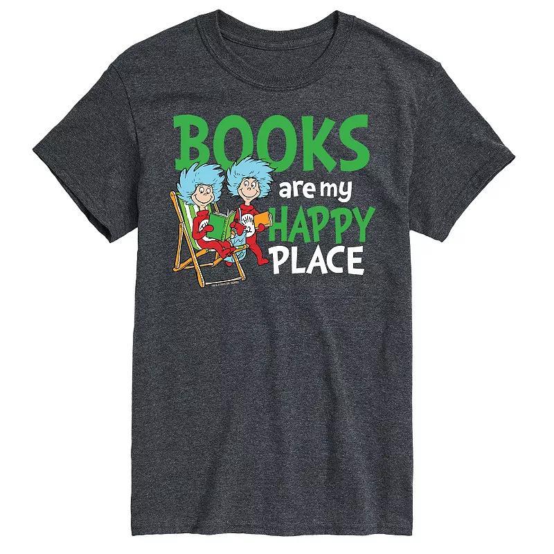 Big & Tall Dr. Seuss Books Are My Happy Place Graphic Tee, Mens Product Image