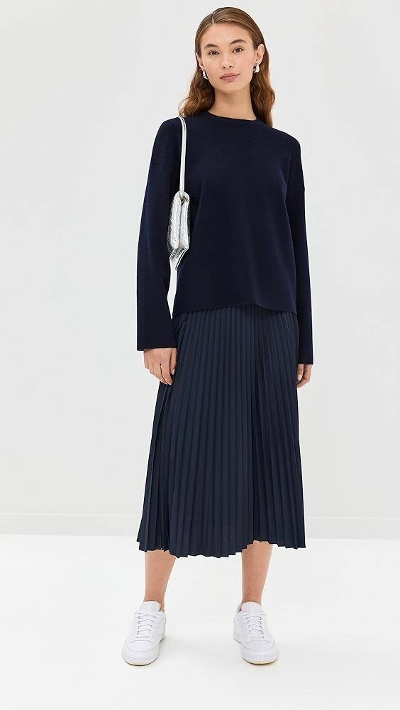 Tibi Nylon Pleating Sunray Pullon Skirt | Shopbop Product Image