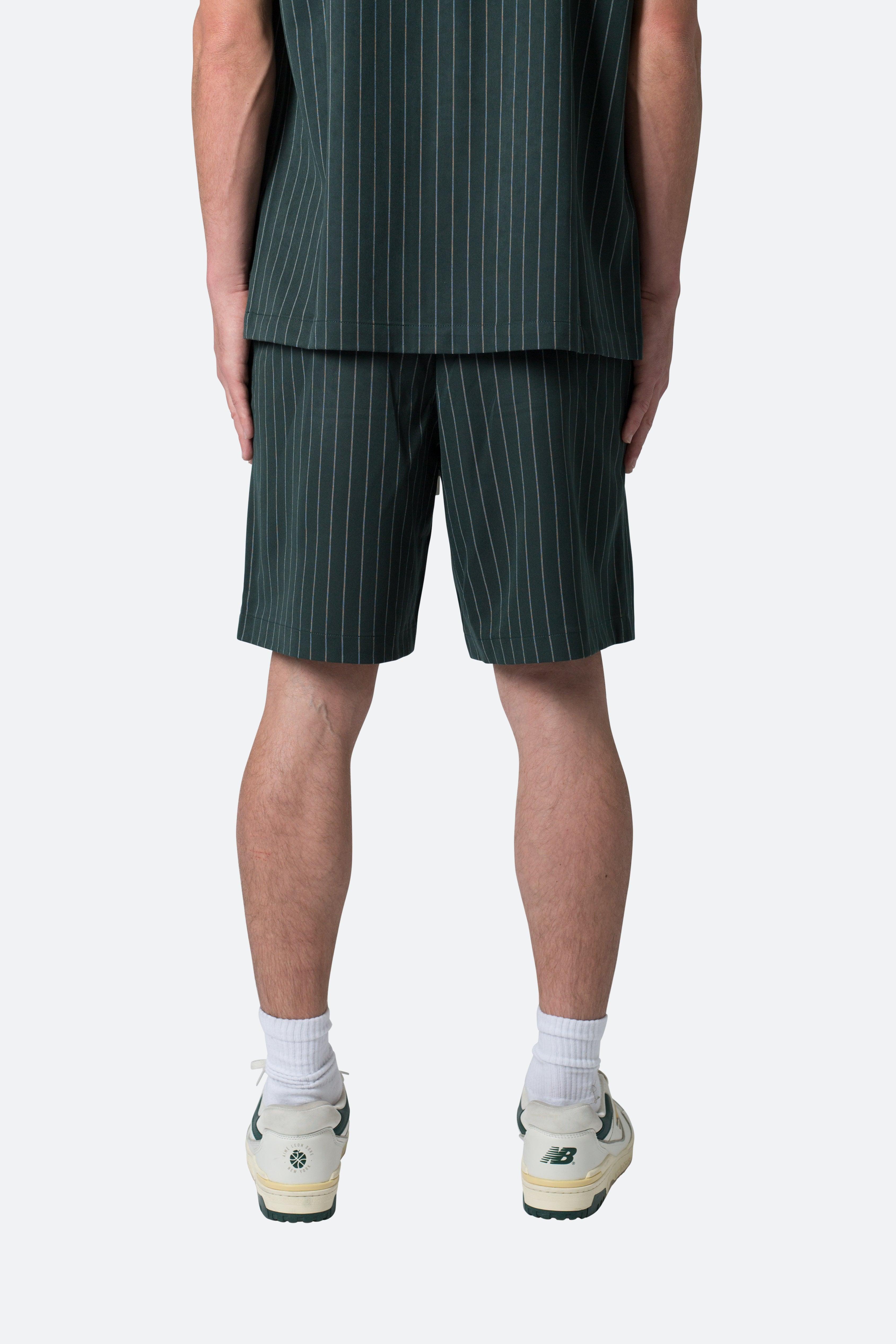 Pinstripe Shorts - Green Product Image