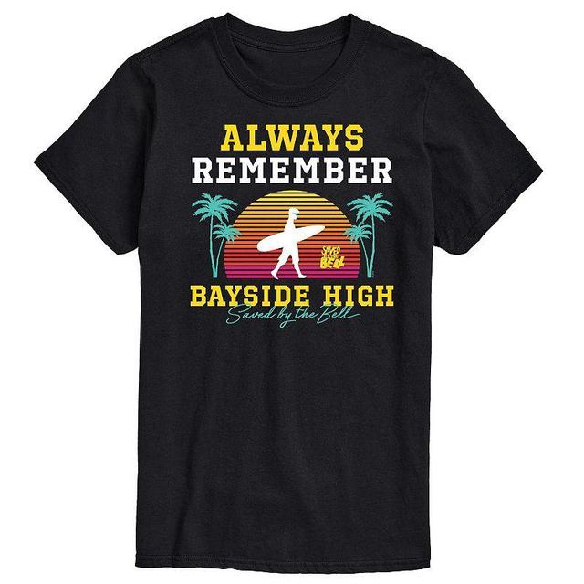 Mens Saved By The Bell Bayside High Graphic Tee Blue Product Image