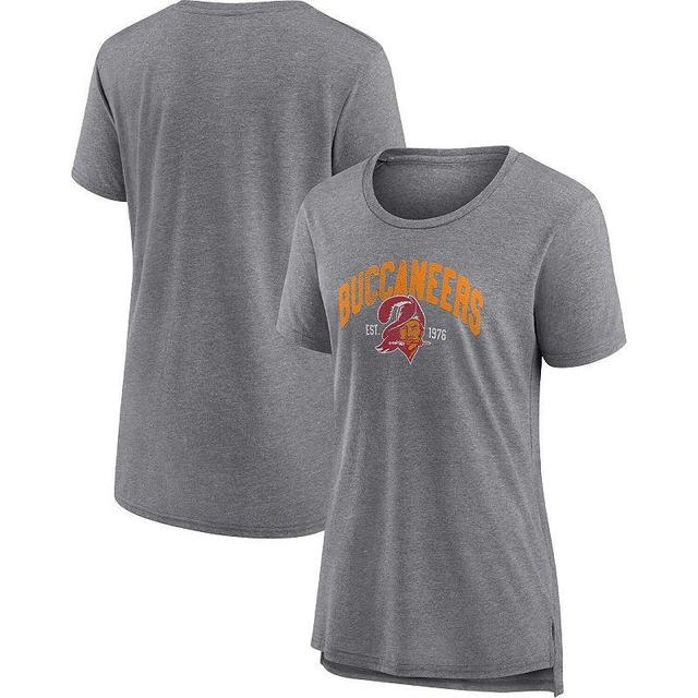 Womens Fanatics Branded Heathered Gray Tampa Bay Buccaneers Drop Back Modern T-Shirt Product Image