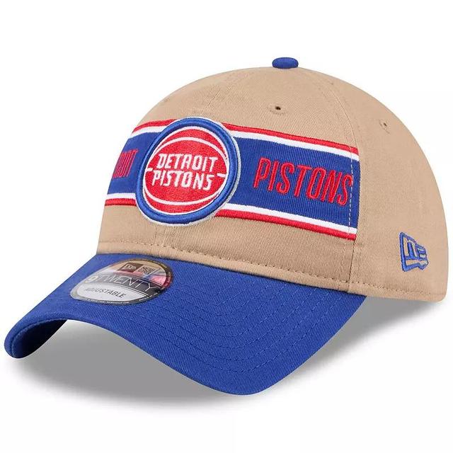 Mens New Era Tan/Blue Detroit Pistons 2024 NBA Draft 9TWENTY Adjustable Hat Product Image