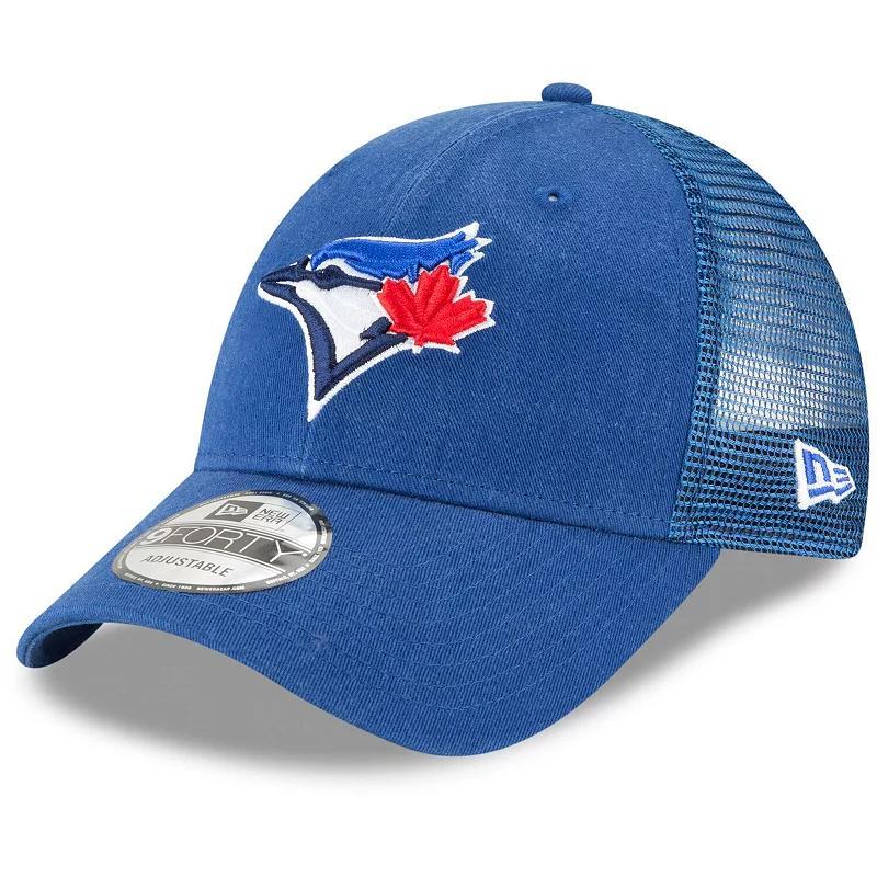 Mens Royal Toronto Blue Jays Trucker 9Forty Adjustable Snapback Hat Product Image