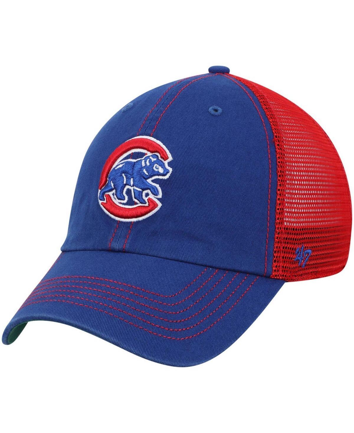 Mens Royal Chicago Cubs Trawler Clean Up Trucker Hat - Royal Product Image