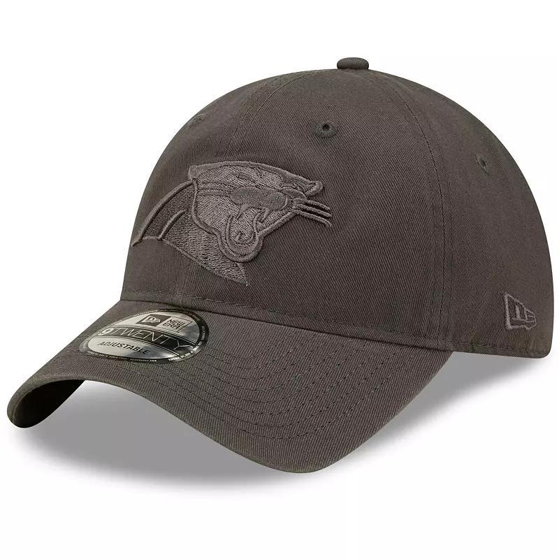 Mens New Era Graphite Carolina Panthers Core Classic 2.0 Tonal 9TWENTY Adjustable Hat Product Image