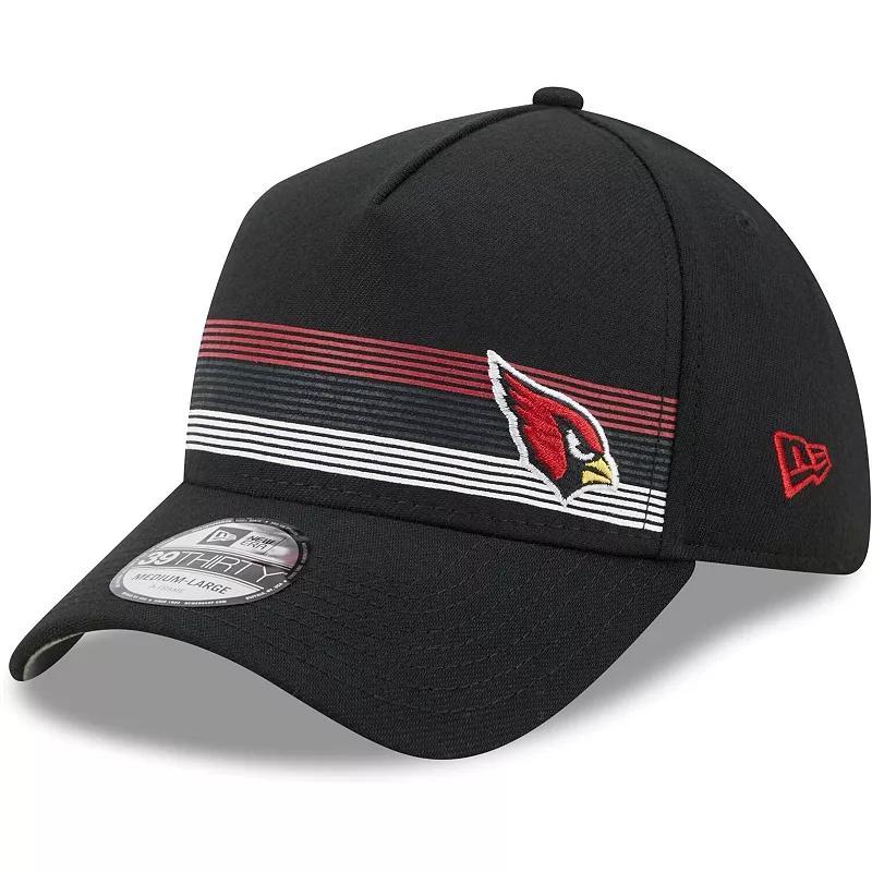 Mens New Era Black Arizona Cardinals Flawless Stripe 39THIRTY Flex Hat Product Image