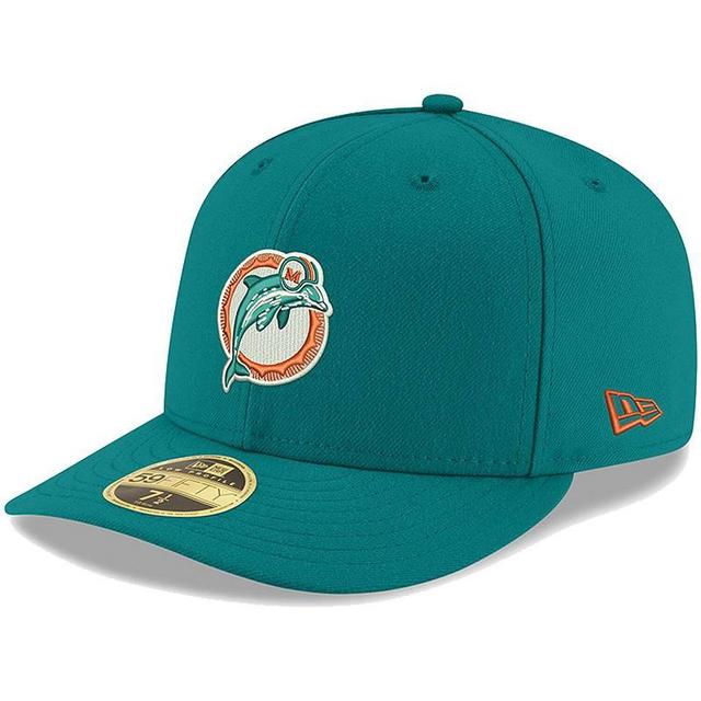 Mens New Era Aqua Miami Dolphins Omaha Throwback Low Profile 59FIFTY Fitted Hat Turquoise A Product Image