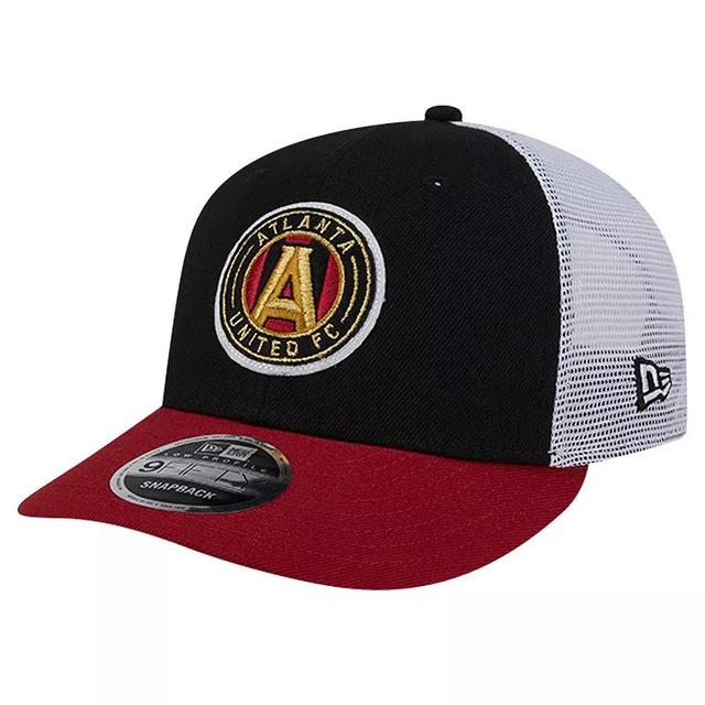 New Era Mens Black Atlanta United Fc Throwback Trucker Low Profile 9FIFTY Snapback Hat Product Image