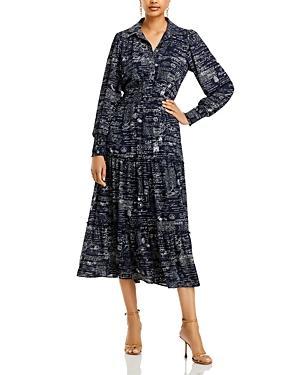 T Tahari Printed Tiered Dress Product Image