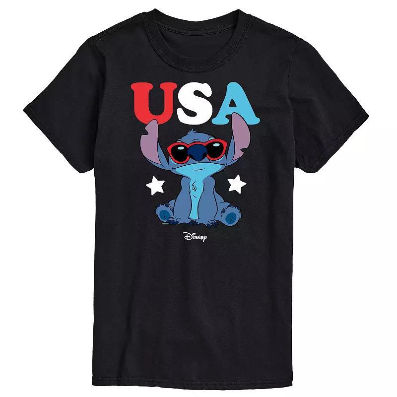 Disneys Lilo & Stitch Big & Tall USA Sunglass Graphic Tee, Mens Product Image