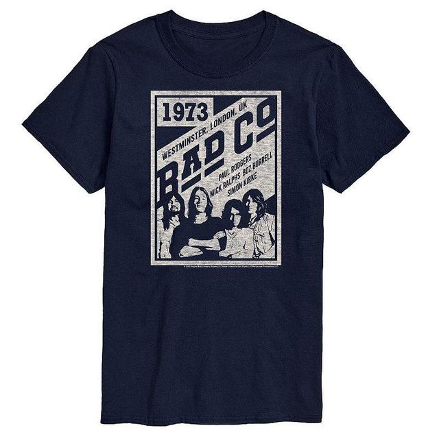 Big & Tall Bad Company Poster Tee, Mens Blue Product Image