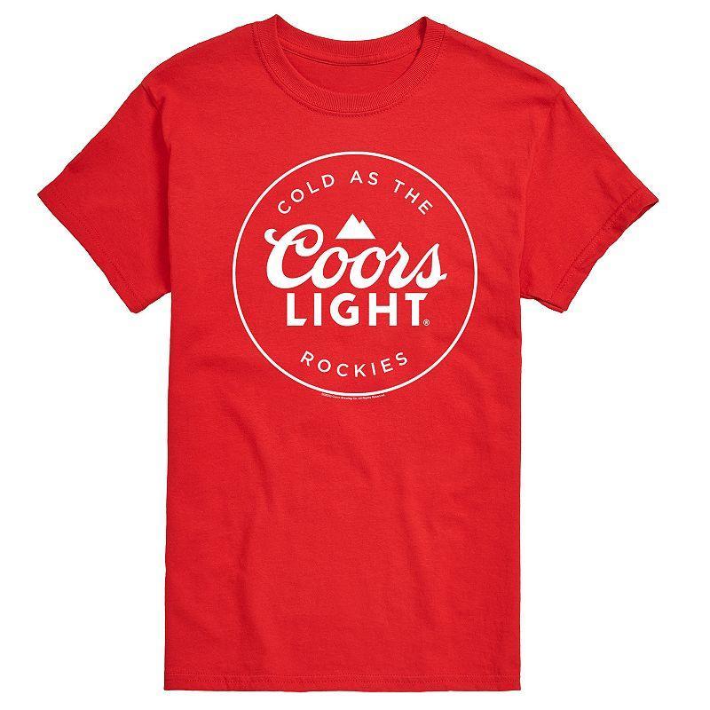 Mens Coors Light Logo Badge Graphic Tee Dark Grey Product Image