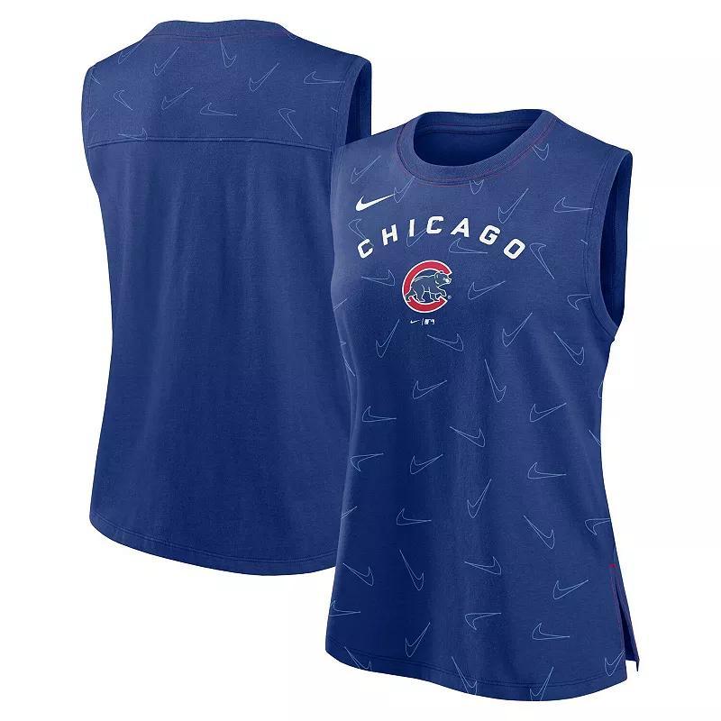 Womens Nike Royal Chicago Cubs Muscle Play Tank Top Product Image