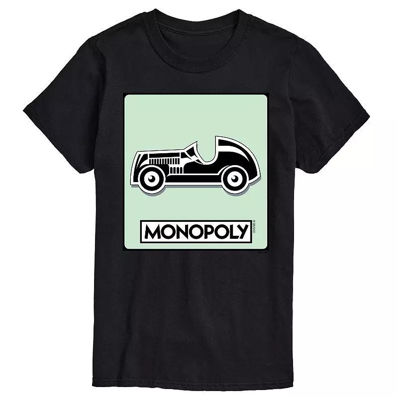 Big & Tall Monopoly Car Game Token Graphic Tee, Mens Med Grey Product Image