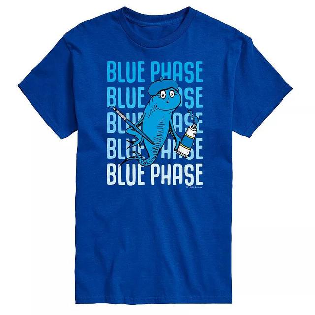 Big & Tall Dr Seuss Blue Fish Tee, Mens Product Image