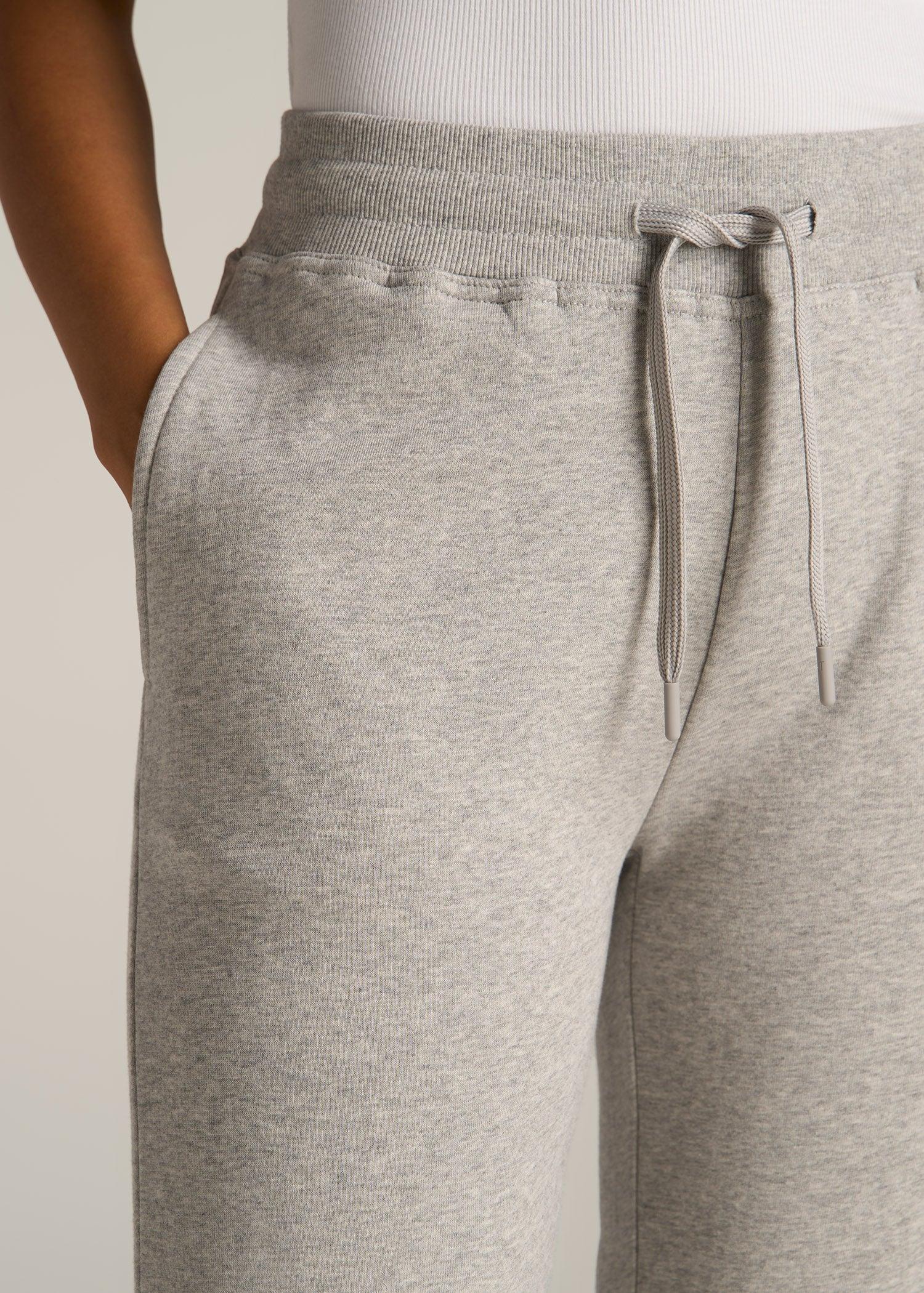 Wearever Fleece Open-Bottom Sweatpants for Tall Women in Grey Mix Female Product Image