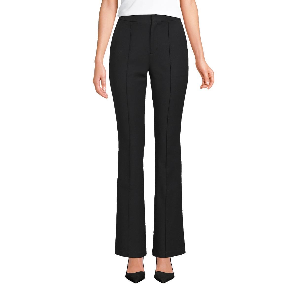 Lands End Womens High Rise Bi Stretch Pintuck Boot Cut Pants Product Image