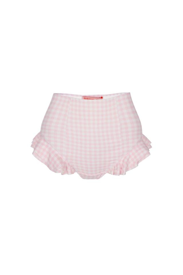 The Pink Gingham Ruffle Bikini Bottoms Product Image