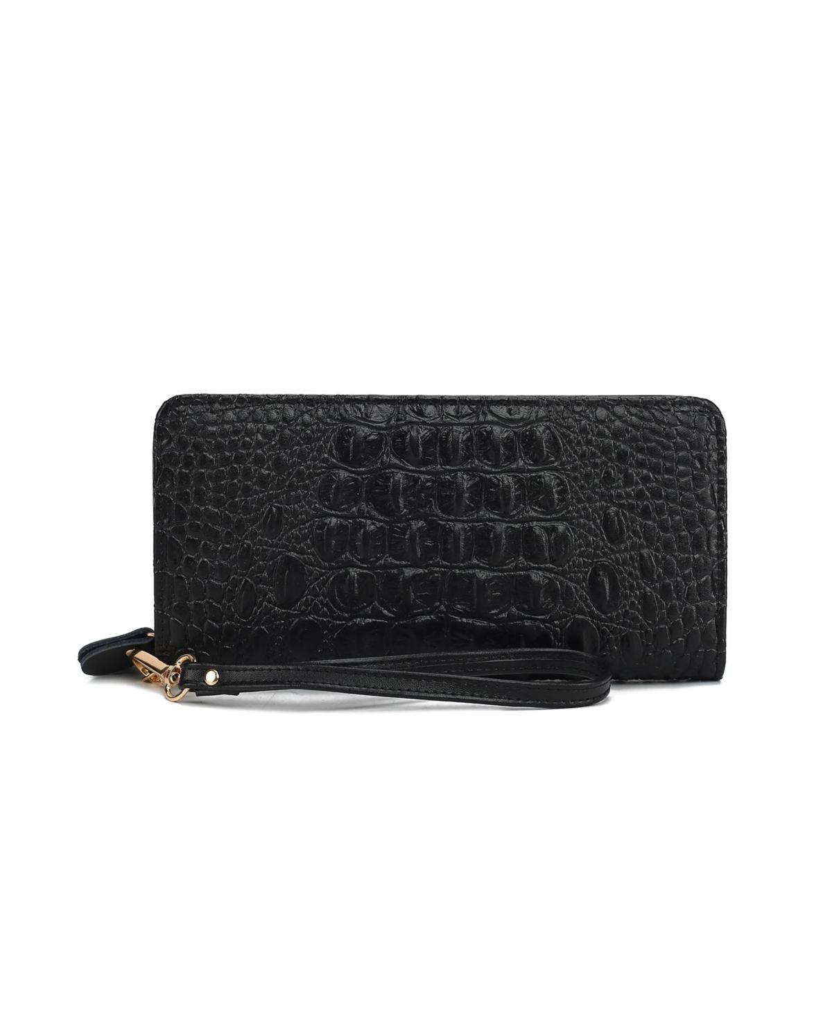 Mkf Collection Eve Genuine Material, Faux Crocodile-embossed Women s Wristlet Wallet by Mia K Product Image