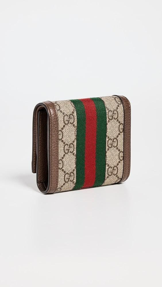 What Goes Around Comes Around Gucci Brown Coated Canvas Ophidia GG Wallet | Shopbop Product Image