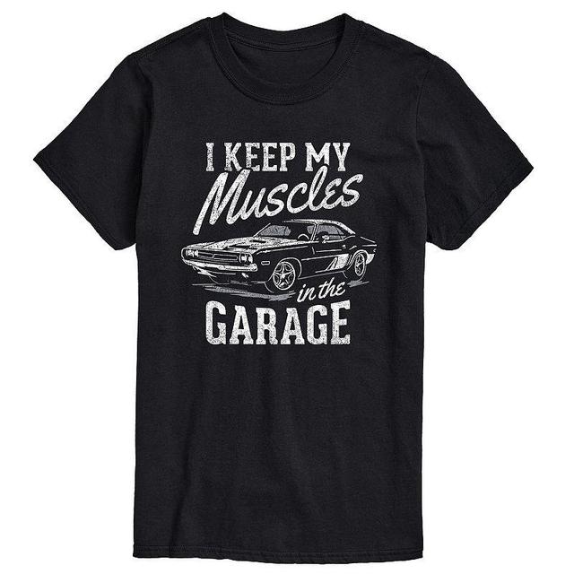 Mens I Keep My Muscles In My Garage Graphic Tee Product Image