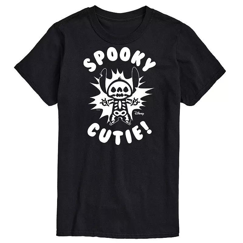 Disneys Lilo & Stitch Mens Spooky Cutie Tee Grey Product Image